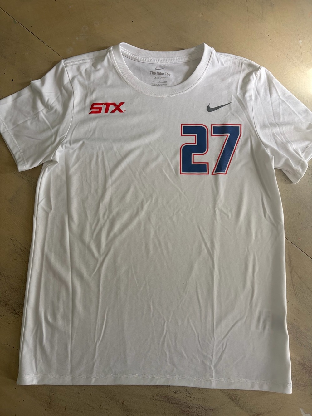 Nike STX Womens Size S Dri-Fit White USA Field Hockey Jersey Shirt Athletic #27